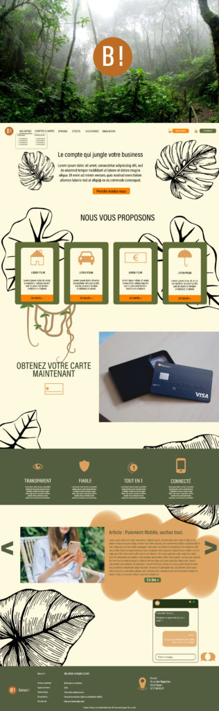 Maquette site internet Banco!